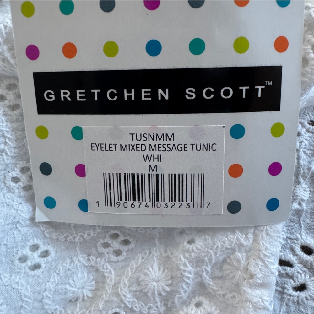 NWT Gretchen Scott Cotton Eyelet Tunic - Picture 4 of 4